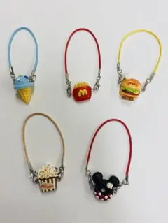 食べ物モチーフ ラブブアクセサリー5点セット17cmぬいぐるみ用着せ替え ぬい活