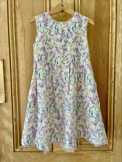 美品　petit main 花柄ワンピース + ロングtシャツ　120