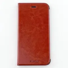 iPhone6Plus 6sPlus ブラウン 手帳型 PUレザー スタンド機能