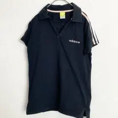 adidas レディース 半袖 ポロシャツ ブラック Lサイズのサムネイル