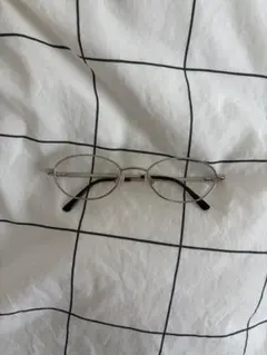 シルバーオーバルフレーム眼鏡　韓国ビンテージ 度あり