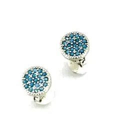 ピアス　レディース　両耳用　シルバー　925　ターコイズ　ブルー　6.6ミリ