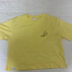イエロー Tシャツ キャラクター刺繍