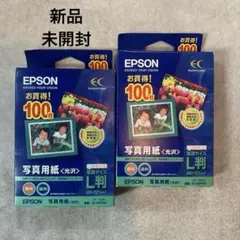 未開封 EPSON 写真用紙L判 100枚入 2個セット - メルカリ