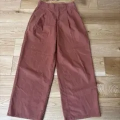 GU ワイドパンツ　オレンジ　M