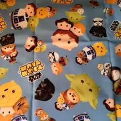 ツムツム＆スターウォーズ キャラクター綿生地 1m 未使用品