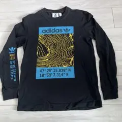 adidas グラフィック長袖カットソー XS ブラック