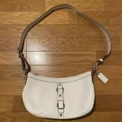 COACH 2way レザーショルダーバッグ ホワイト