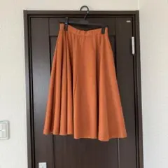 ホコモコラオレンジ フレアロングスカート