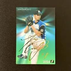 大谷翔平 2016 カルビー プロ野球チップス金箔サイン入りスターカードS