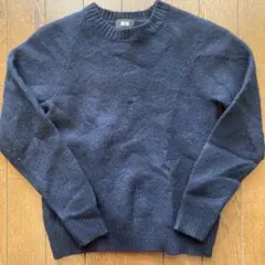 UNIQLO キッズSダークネイビー クルーネックセーター