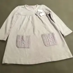 最終価格。組曲キッズワンピース　Sサイズ　ピンクベージュ色