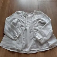 LOWRYS FARM ホワイト 長袖　シャツ　ブラウス