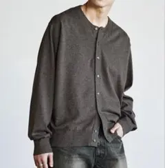T/C CREW COMPACT CARDIGAN Ｍサイズ　グレー WYM LIDNM カーディガン T/C CREW COMPACT CARDIGAN メンズ レディース