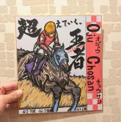 超えていく王者【オジュウチョウサン】リアルバージョン♪競馬色紙イラスト(^^)