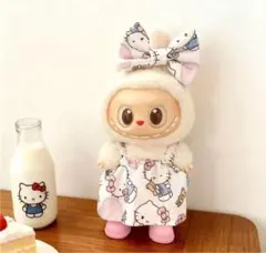 ラブブ洋服　キティ　ワンピ　ドレス　セット　ぬいぐるみ用　着せ替え服　ぬい服