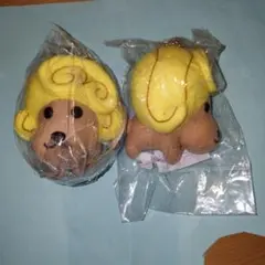 アフロ犬　ボールチェーンキーホルダー　2体セット