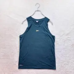 ✨【レスミルズ】SS相当 緑 タンクトップ ストレッチ ロゴ スポーツ 春夏のサムネイル