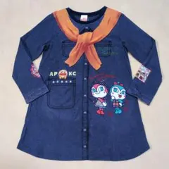 アンパンマンキッズコレクション 長袖 ワンピース 120cm ドキンちゃん 秋冬