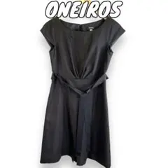 ONEIROS フォーマルワンピース ドレス ひざ丈 ブラック 9AR