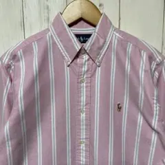 ラルフローレン ストライプ カラフル ポニー 刺繍 ロゴ BD 長袖 シャツ