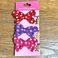 東京ディズニーリゾート ヘアゴム 3個セット ミニー リボン チャーム付き