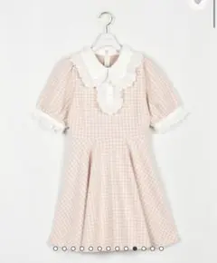 evelyn 襟フリルカットワンピース