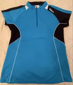 Wilson ウィルソン　青/黒 ジッパー付き　スポーツウェア　テニスウェア