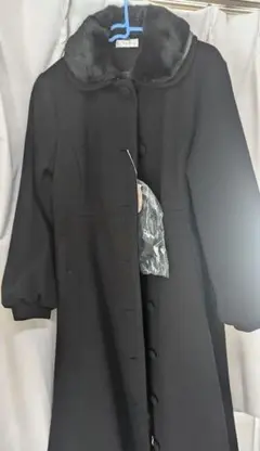 新品未使用　青木美沙子コラボ　ロングコート　黒 ロリータ　Lサイズ　しまみさ しまむら 青木美沙子 コラボ ロリィタ ロングコート L Aライン