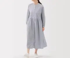 新品タグ 無印良品 綿ボイル長袖ワンピース　Mサイズ