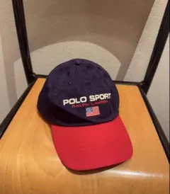 Polo Sport キャップ ネイビー/レッド
