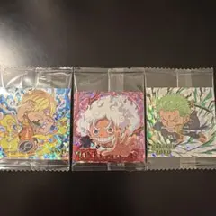 ワンピースウエハースシール　ルフィ　ゾロ　サンジ