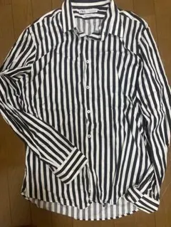 ZARA スーパースリムフィット ストライプシャツ XL