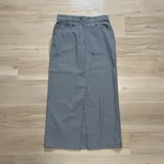 IENAチェック柄タイトスカート スリット入り