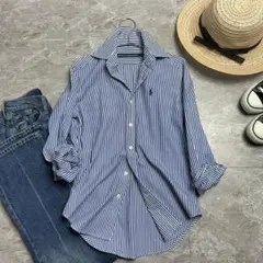 美品 Polo Ralph Lauren Sports 長袖シャツ ストライプ