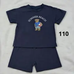 Tシャツ ショートパンツセットSummerBeachセットアップ110紺春夏