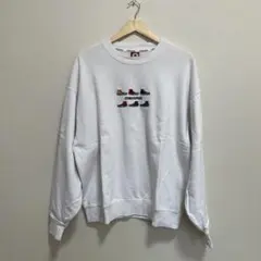 CONVERSE スニーカー刺繍 ホワイト Lサイズ スウェット