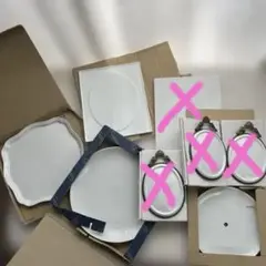 ポーセラーツ　白磁　プレート系5点セット