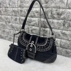 Coach Flap Soho black Signature Shoulder