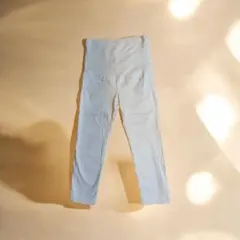 マタニティパンツ (無印 BOYFIT ホワイト L)