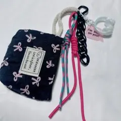 じゃらじゃらキーホルダー チャーム バックチャーム ミニポーチ付