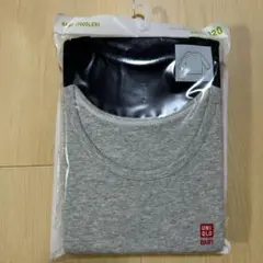ユニクロ⭐︎コットンフライスインナーT長袖120グレー&ブラック
