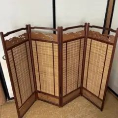 木製ブラインド パーテーション 3連 間仕切り ブラウン - メルカリ