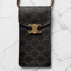 週末価格】セリーヌ トリオンフ キャンバス バーティカル モバイル