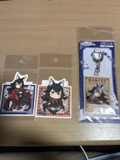 ホロライブ　ホロ謎ミュージアム　大神ミオ　アクリルキーホルダー＋ステッカーセット