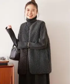 relume カーリーフェイクファーベスト