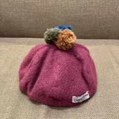 Ocean&Ground ベレー帽　ぽんぽん付き　秋冬　紫　マーキーズ