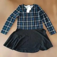 grove ニットチュニック Lサイズ チェック柄