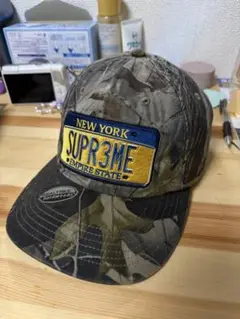 迷彩 SUPREME キャップ NEW YORK