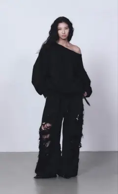 TREEMINGBIRD ダメージスウェットパンツ